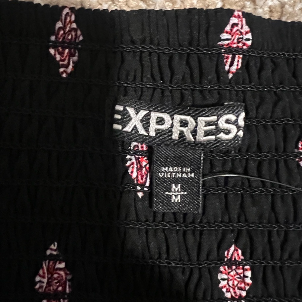 Express Black Dress with Pink Accents - Picture 2 of 7